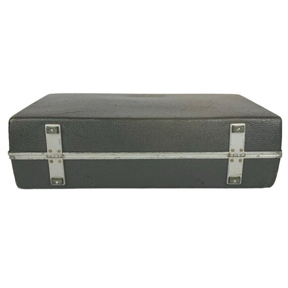 Samsonite Hard Shell Briefcase Document Case 18x12x5 Black Vintage NO KEY - Picture 3 of 11